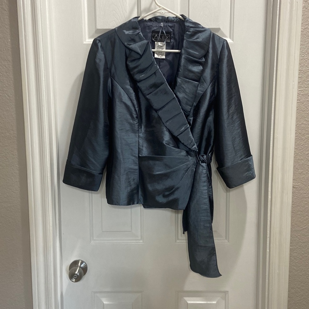 Alex Evenings Holiday/Wedding, Jacket Blue Size 14